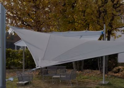Voile de jardin Carrée 4x4m Imperméable Graphite Solaria Maanta