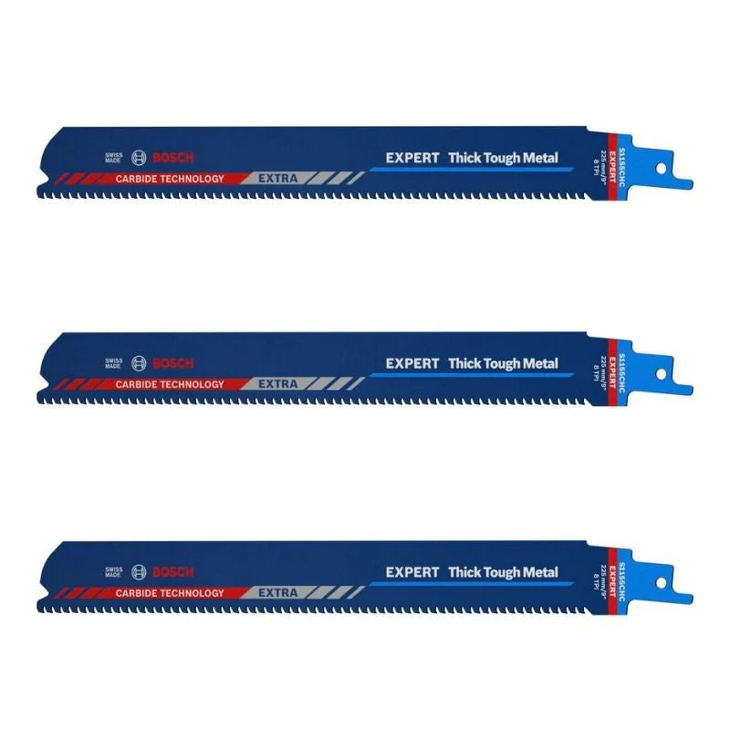 3 Lames scie sabre BOSCH EXPERT 2608900369 Carbure Endurance Métal 225