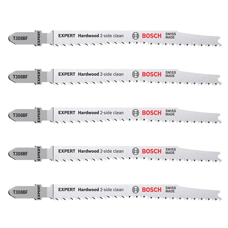 5 Lames scie sauteuse BOSCH 2608900544 EXPERT BIM Sans éclat Bois dur
