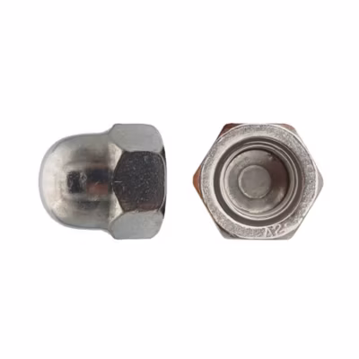 100 Ecrous Borgnes M12 mm – DIN 1587 – Inox A2 – D-Work
