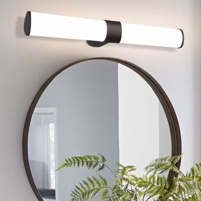 ZMH Lampe LED noire pour miroir de salle de bain 8W 40CM avec protection IP44 et design moderne