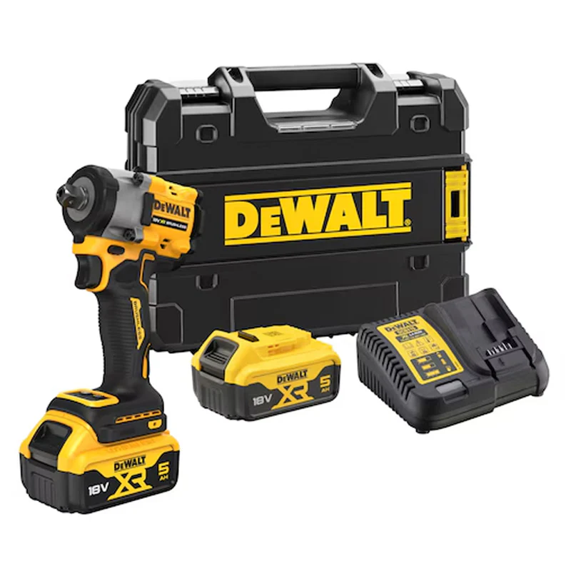 Boulonneuse à chocs compacte ½'' 406Nm 18V DEWALT DCF922P2T-QW avec co