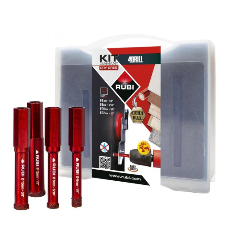 Kit de 4 trépans mini drygres 4drill wonder – RUBI – 5939