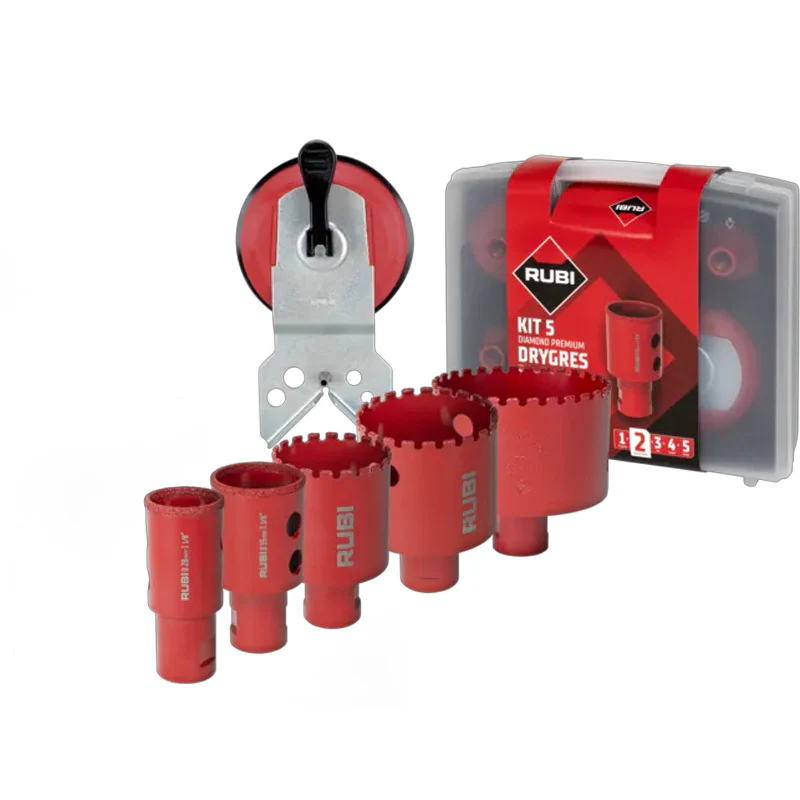 Kit de 6 trépans diamantés drygres premium – RUBI – 51929