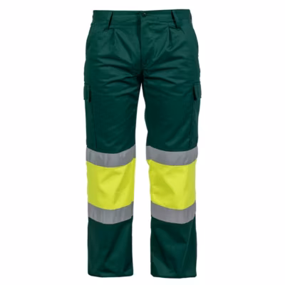 Pantalon de travail haute visibilité Fluo Bicolor Taille 44 Multipoches VITO