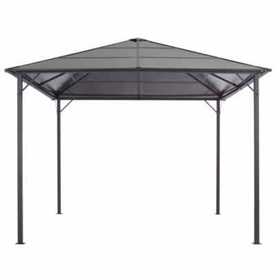 ZMH Tonnelle Avec Toit Aluminium 3×3 M Anthracite