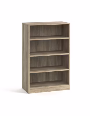 Bibliothèque large design 3 étagères, coloris chene clair collection TOLLY
