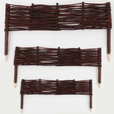 10 bordures de lit en saule 30x100cm I bordure de lit Aquagart