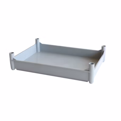 Bac empilable avec 4 pieds 540 x 360 x 120 mm – 10 L – gris