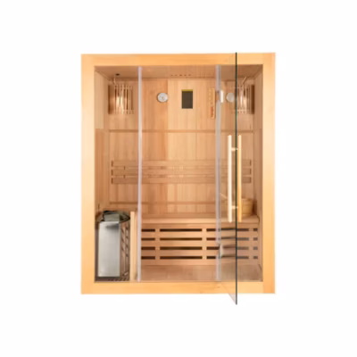 – Sauna traditionnel SKYLINE L – 150 x 120 cm pour 3 personnes