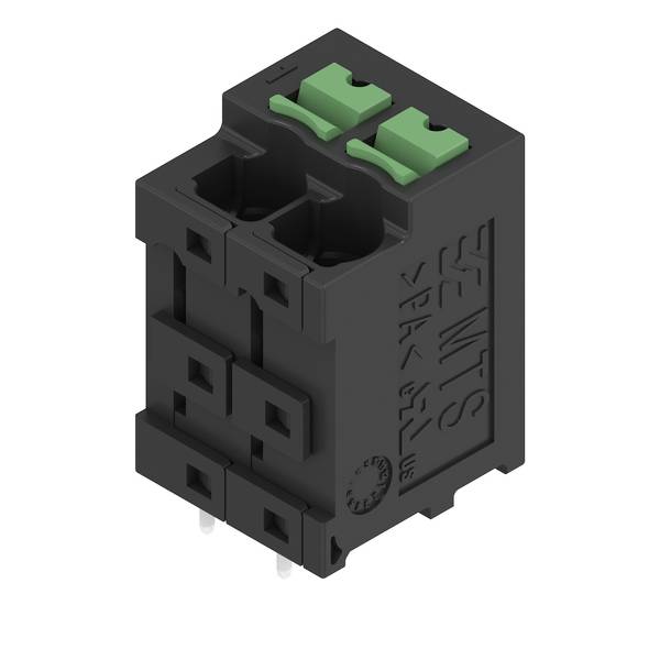 Weidmüller 2913710000 Borne pour carte de circuits imprimés 4 mm² Nombre de pôles 2 noir 42 pc(s) Tube