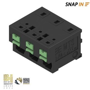 Weidmüller 3124620000 Borne pour carte de circuits imprimés 4 mm² Nombre de pôles 3 noir 23 pc(s) Tube