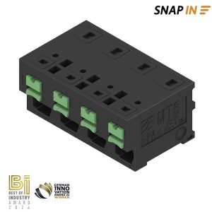 Weidmüller 3124630000 Borne pour carte de circuits imprimés 4 mm² Nombre de pôles 4 noir 17 pc(s) Tube