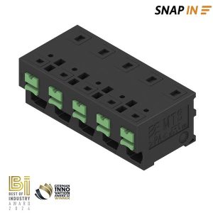 Weidmüller 3124640000 Borne pour carte de circuits imprimés 4 mm² Nombre de pôles 5 noir 14 pc(s) Tube