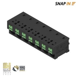 Weidmüller 3124660000 Borne pour carte de circuits imprimés 4 mm² Nombre de pôles 7 noir 10 pc(s) Tube