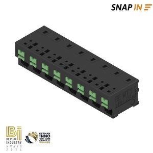 Weidmüller 3124670000 Borne pour carte de circuits imprimés 4 mm² Nombre de pôles 8 noir 8 pc(s) Tube