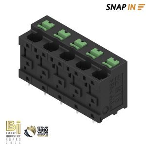 Weidmüller 3124710000 Borne pour carte de circuits imprimés 4 mm² Nombre de pôles 5 noir 14 pc(s) Tube