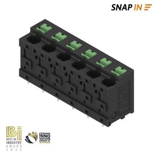 Weidmüller 3124720000 Borne pour carte de circuits imprimés 4 mm² Nombre de pôles 6 noir 11 pc(s) Tube