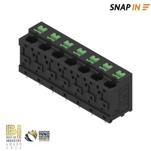 Weidmüller 3124730000 Borne pour carte de circuits imprimés 4 mm² Nombre de pôles 7 noir 10 pc(s) Tube