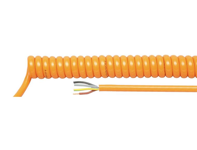 HELU 85328 Câble spiralé H07BQ-F 1000 mm / 4000 mm 4 x 1 mm² orange 1 pc(s)