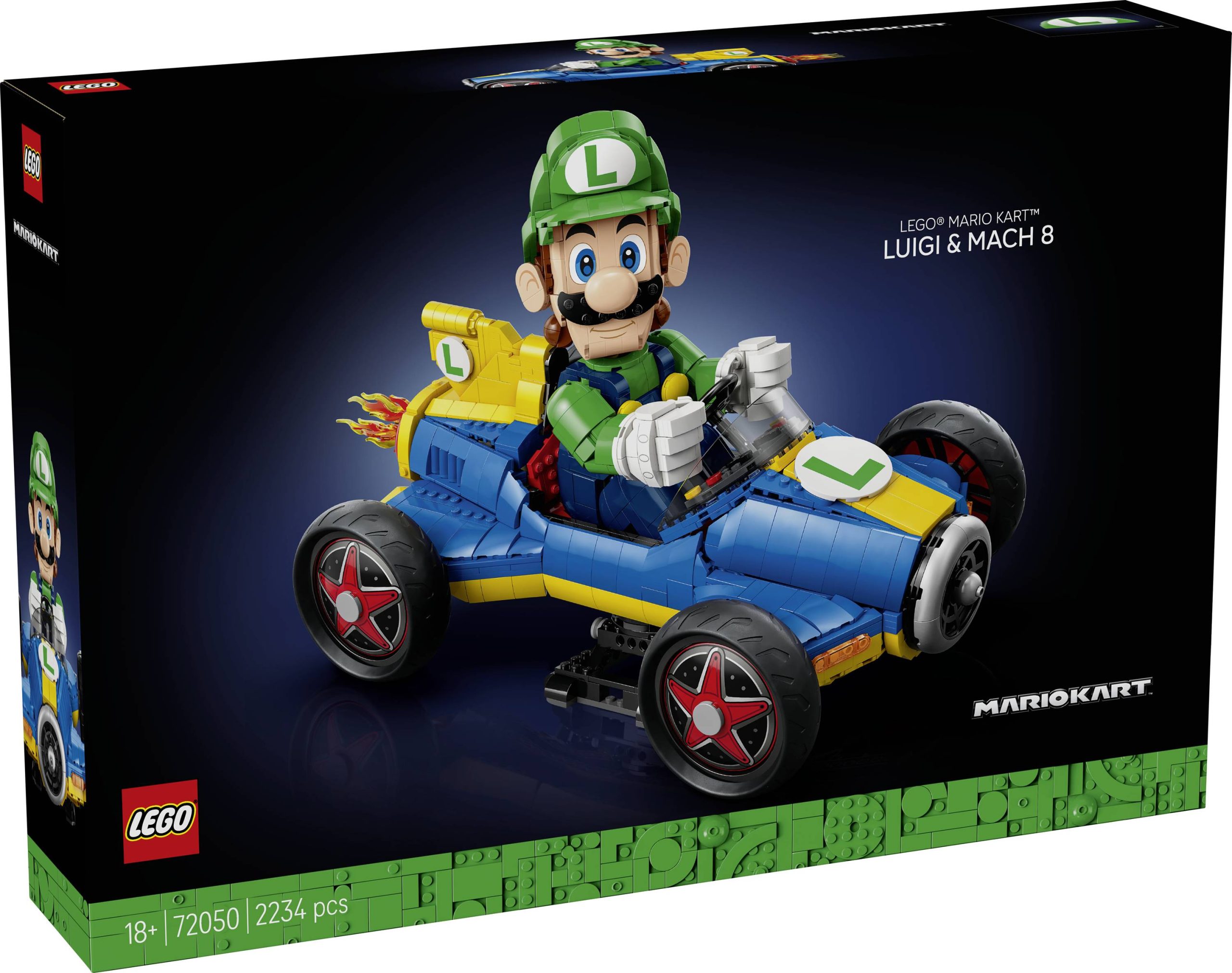 72050 LEGO® Super Mario™ Kart™: Luigi & Turboflitzer; kit de construction pour adultes