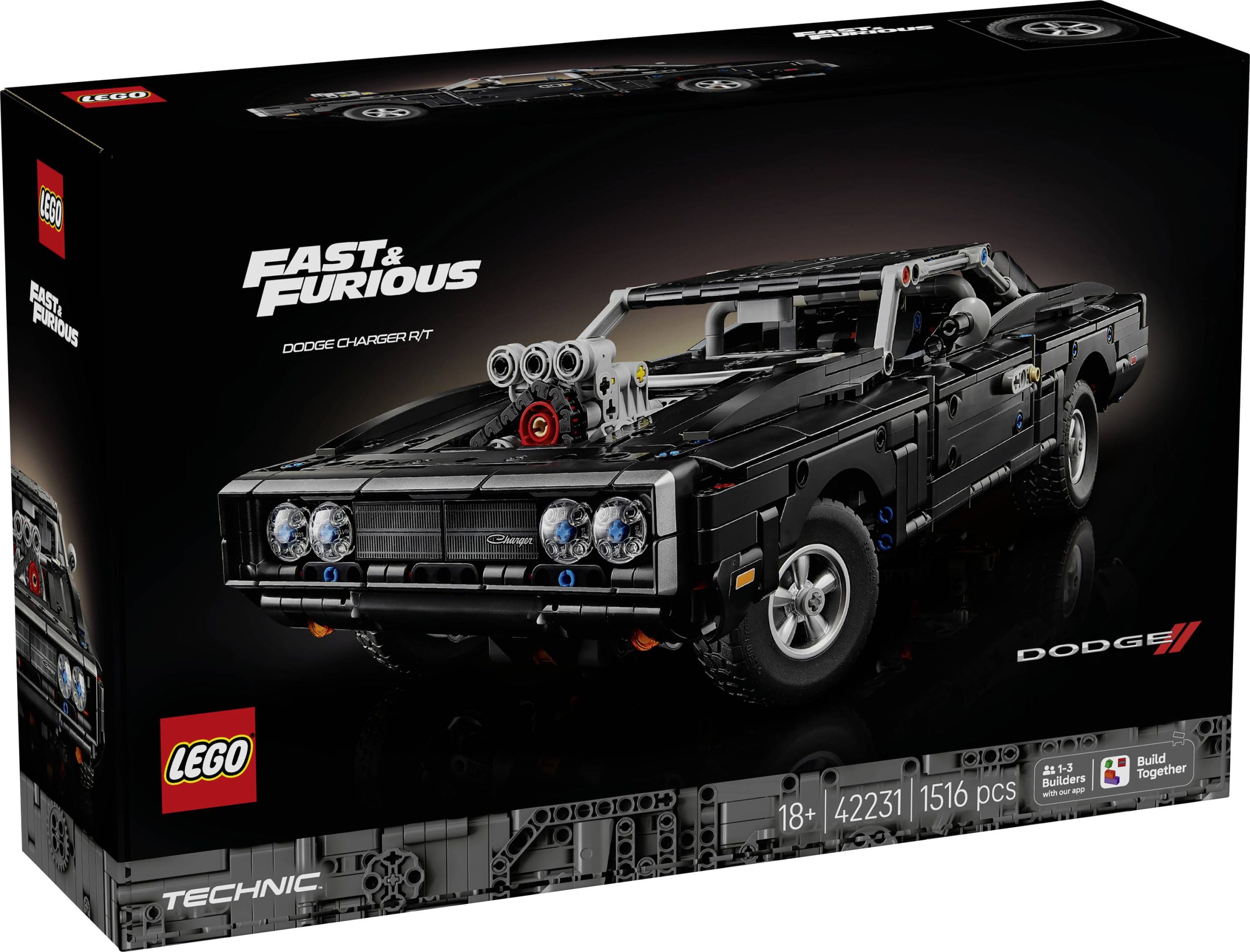 42231 LEGO® TECHNIC Kit de construction pour adultes; direction, suspension de roue, moteur V8 et 2 bouteilles NOS