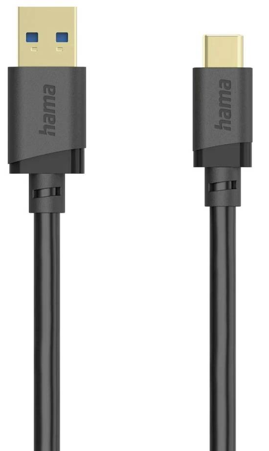 Hama Câble USB USB 3.2 Gen1 USB-A mâle, USB-C® mâle 3 m noir contacts dorés 00202007