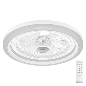 OSRAM Ceiling Fan Solano 490mm 43W CCT Ventilateur de plafond 43 W (Ø) 490 mm avec éclairage, avec télécommande, variabl OSRAM Ceiling Fan Solano 490mm 43W CCT Ventilateur de plafond 43 W (Ø) 490 mm avec éclairage, avec télécommande, variabl