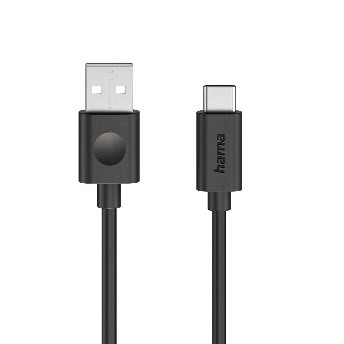 Hama Câble USB USB 2.0 USB-C® mâle, USB-A mâle 1.2 m noir 00086447