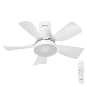 OSRAM Ceiling Fan Leste 445mm 21W CCT Ventilateur de plafond 21 W (Ø) 445 mm avec éclairage, avec télécommande, variable OSRAM Ceiling Fan Leste 445mm 21W CCT Ventilateur de plafond 21 W (Ø) 445 mm avec éclairage, avec télécommande, variable