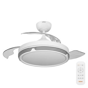 OSRAM Ceiling Fan Leveche 1060mm 66W CCT Ventilateur de plafond 66 W (Ø) 1060 mm avec éclairage, avec télécommande, vari OSRAM Ceiling Fan Leveche 1060mm 66W CCT Ventilateur de plafond 66 W (Ø) 1060 mm avec éclairage, avec télécommande, vari