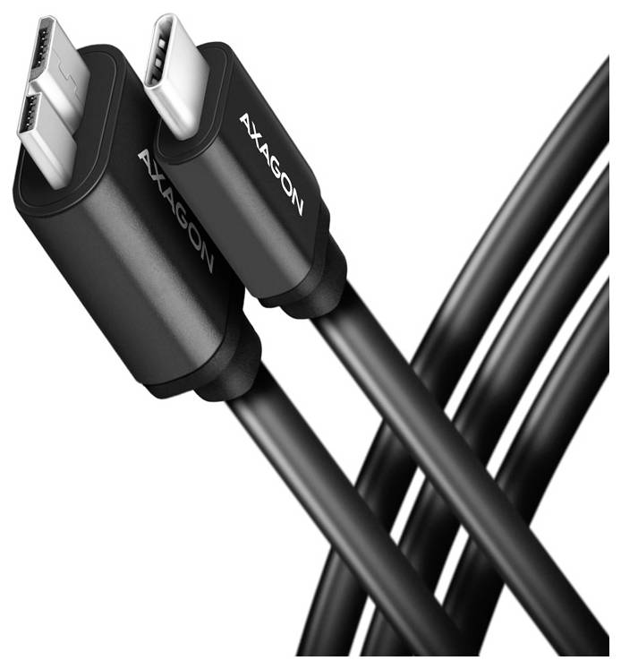 AXAGON Câble USB-C USB 3.2 Gen1 USB-C® mâle, USB-Micro-B mâle 1 m noir BUMM3-CM10AB