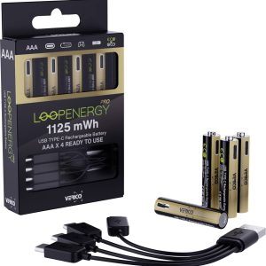 Verico LoopEnergy Pro AAA1125 Batterie USB-C® Li-Ion 750 mAh 1.5 V 4 pc(s) Verico LoopEnergy Pro AAA1125 Batterie USB-C® Li-Ion 750 mAh 1.5 V 4 pc(s)
