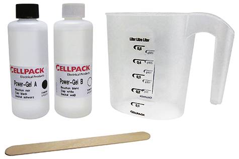 CellPack 335121 POWER GEL/1000ml Gel à 2 composants à base de silicone pour le déversement de boîtes de dérivation et de