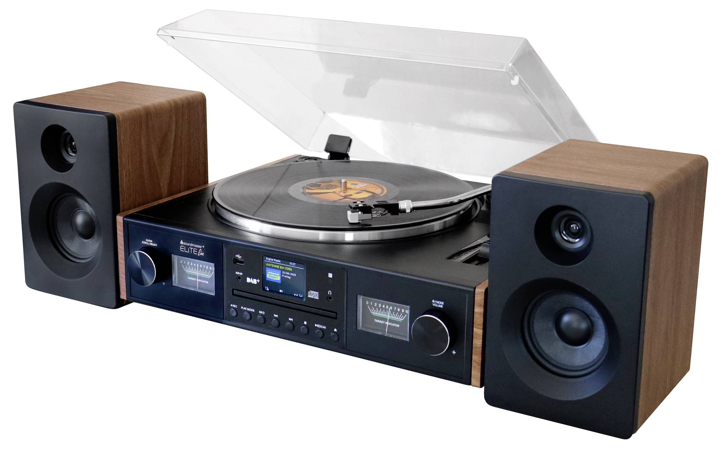 soundmaster EliteLine Platine entraînement par courroie noir, bois