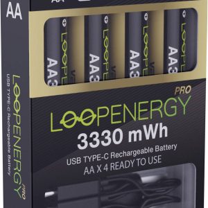Verico LoopEnergy Pro AA3330 Batterie USB-C® Li-Ion 2220 mAh 1.5 V 4 pc(s) Verico LoopEnergy Pro AA3330 Batterie USB-C® Li-Ion 2220 mAh 1.5 V 4 pc(s)