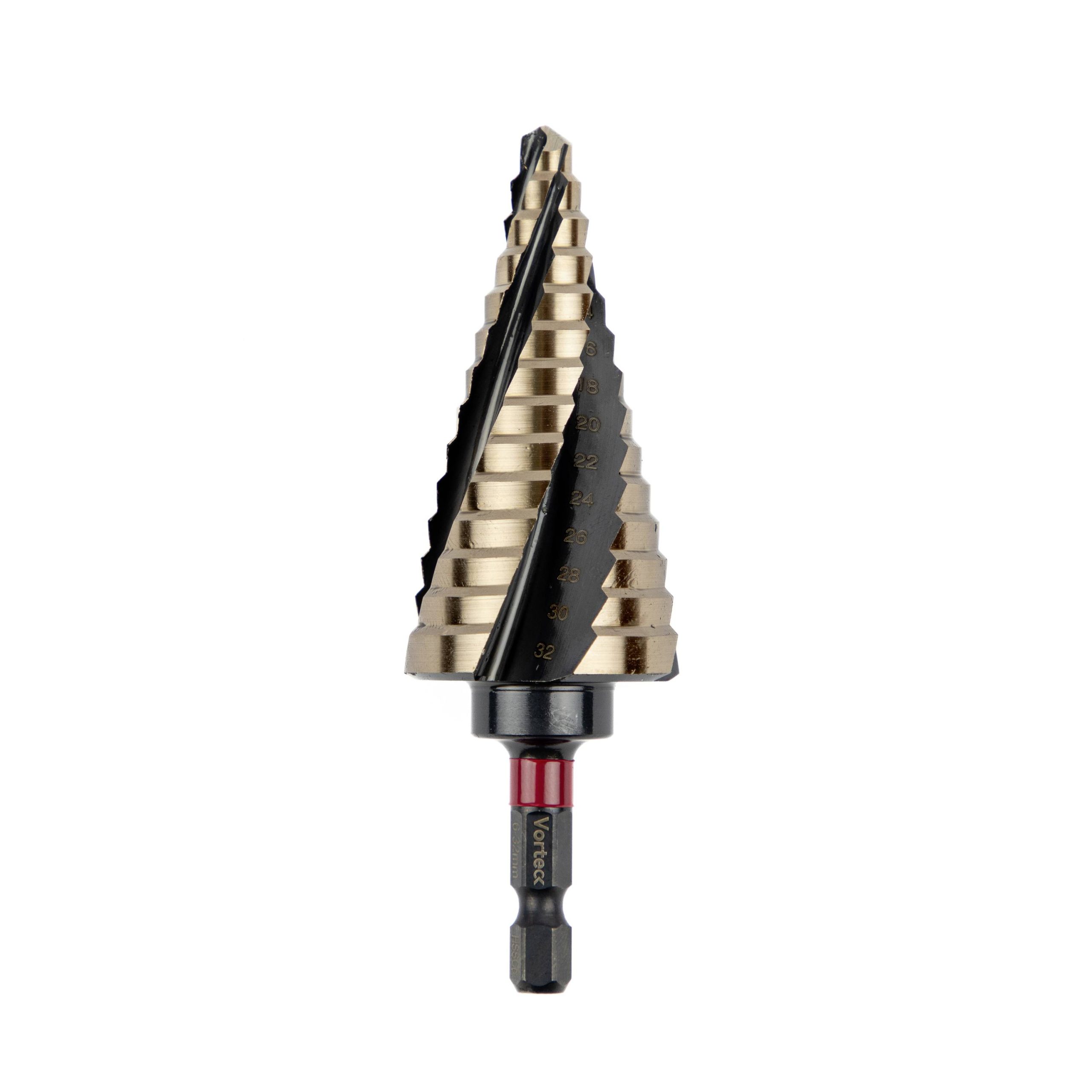 C.K T3016 6-32 T3016 6-32 HSSE-Co 5 Foret étagé 6 mm, 8 mm, 10 mm, 12 mm, 14 mm, 16 mm, 18 mm, 20 mm, 22 mm, 24 mm, 26 m