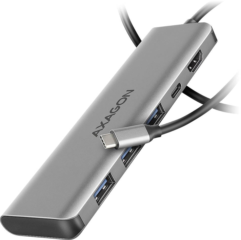 AXAGON HMC-5H Hub USB 5 ports HDMI™, USB-C® (avec Power Delivery), USB 3.1 (Gen 1) Thunderbolt™ 3, USB 3.2 Gen1 5 GBit/s