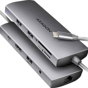 AXAGON HMC-8HLSA Hub USB 8 ports USB-C® (avec Power Delivery), USB 3.1 (Gen 1), audio 2.0 (jack 3,5 mm), SD, USB 2.0 USB AXAGON HMC-8HLSA Hub USB 8 ports USB-C® (avec Power Delivery), USB 3.1 (Gen 1), audio 2.0 (jack 3,5 mm), SD, USB 2.0 USB