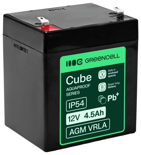 Green Cell GC-AGM12V4-5AH-H Batterie au plomb plomb (AGM) 4.5 Ah 12 V 1 pc(s)