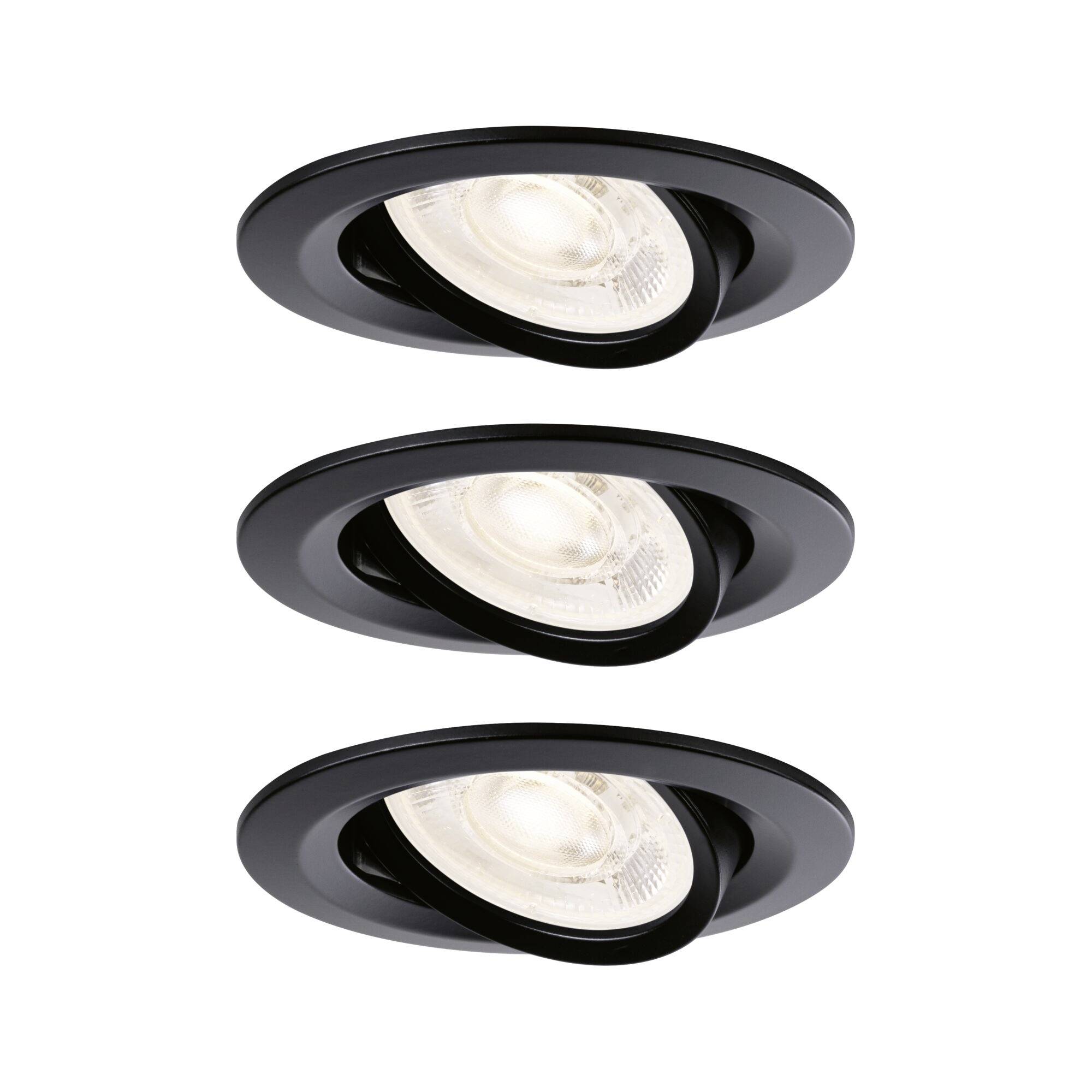 Paulmann 92275 Nova Luminaire à LED encastrable GU10 4.9 W noir (mat)