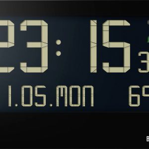 Horloge murale Braun BC14B-DCF radiopiloté(e) 261 mm x 173 mm noir