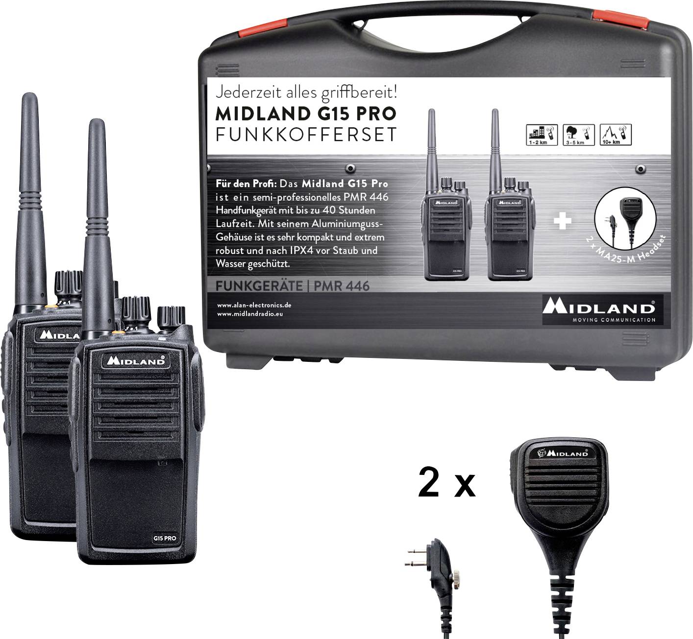 Midland G15 Pro NC, PMR C1127.S6 Emetteur-récepteur PMR
