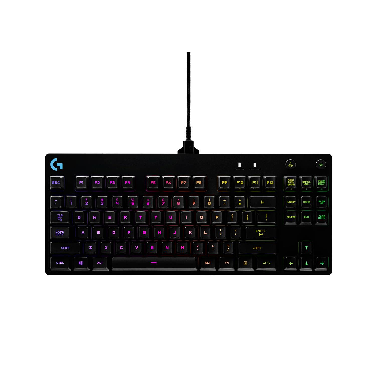 Logitech G PRO filaire Clavier de gaming Switch : bleu français, AZERTY noir