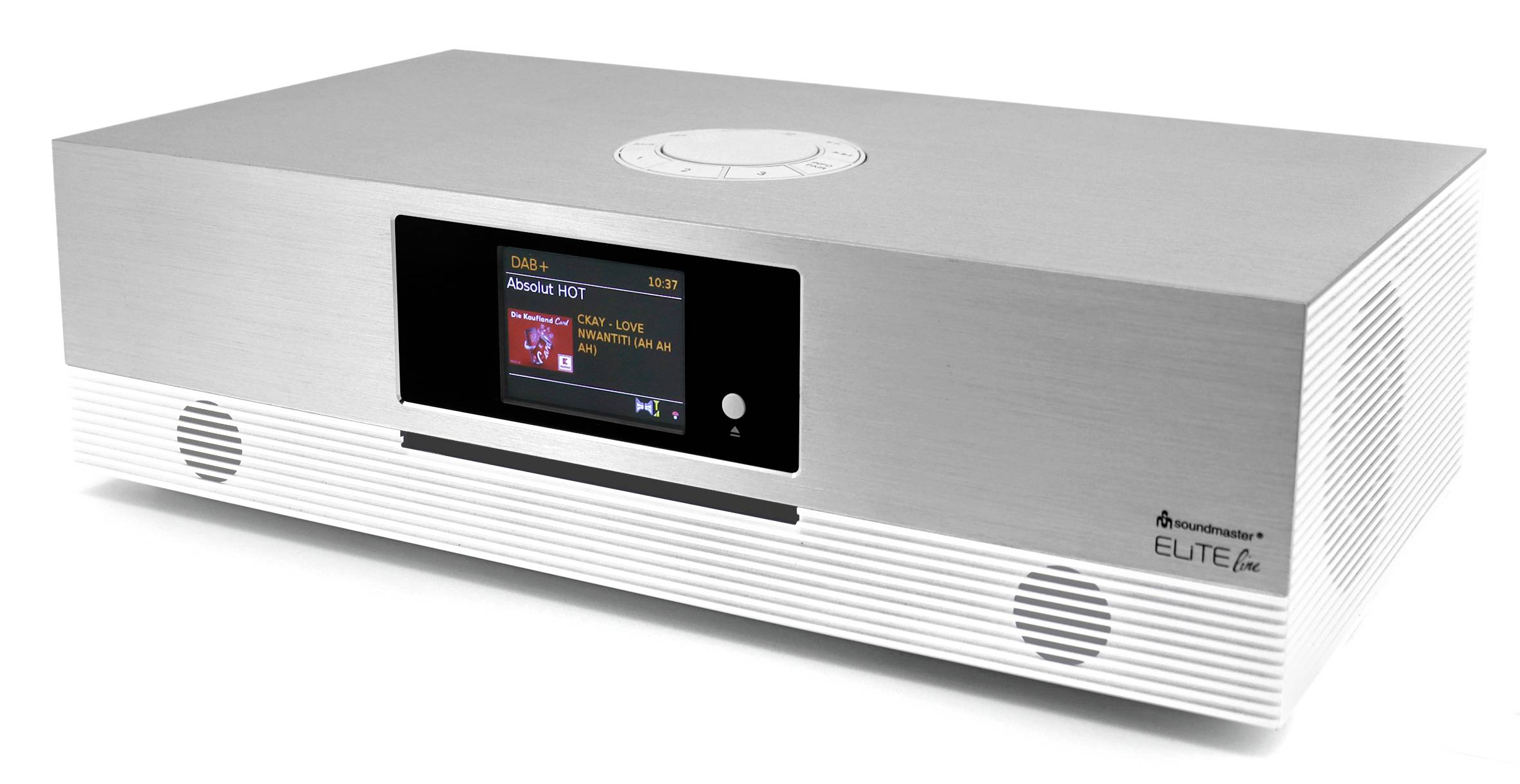 soundmaster EliteLine Chaîne stéréo AUX, DAB+, WiFi, FM, MP3, radio internet, CD, Bluetooth, avec télécommande, Spotify,