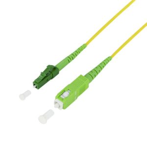 LogiLink FPSLS01 fibre optique FO Câble de raccordement 1 m jaune [1x SC APC mâle – 1x LC/APC mâle] 9/125 µ Singlemode O