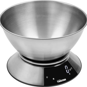 Tristar KW-2453 Balance de cuisine numérique numérique, avec récipient de mesure Plage de pesée (max.)=5 kg acier inoxyd