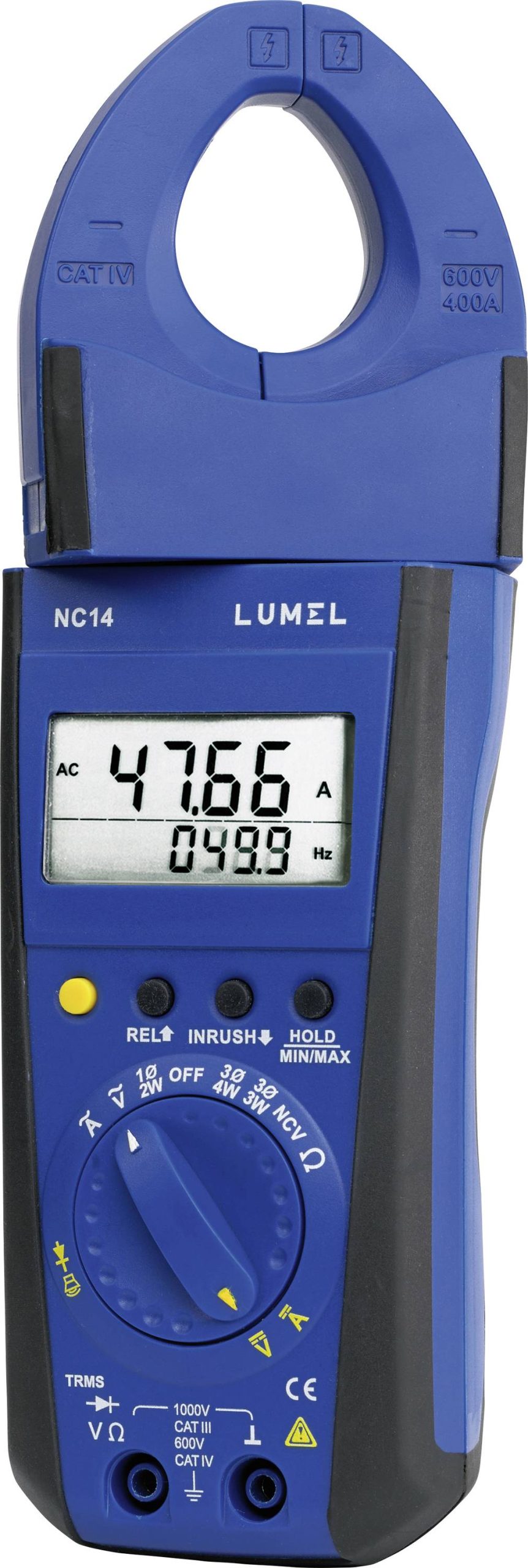 Lumel AC/DC - 400 A mit Hinterleuchtung Pince ampèremétrique numérique CAT IV 600 V, CAT III 1000 V Affichage (nombre de
