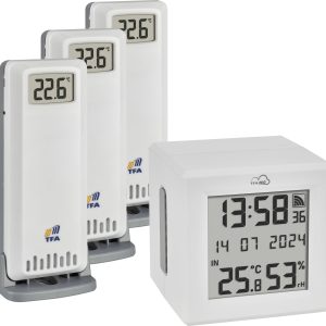 TFA Dostmann TFA.me Starter Set Thermo-hygromètre radiopiloté blanc 35.8113.02 TFA Dostmann TFA.me Starter Set Thermo-hygromètre radiopiloté blanc 35.8113.02