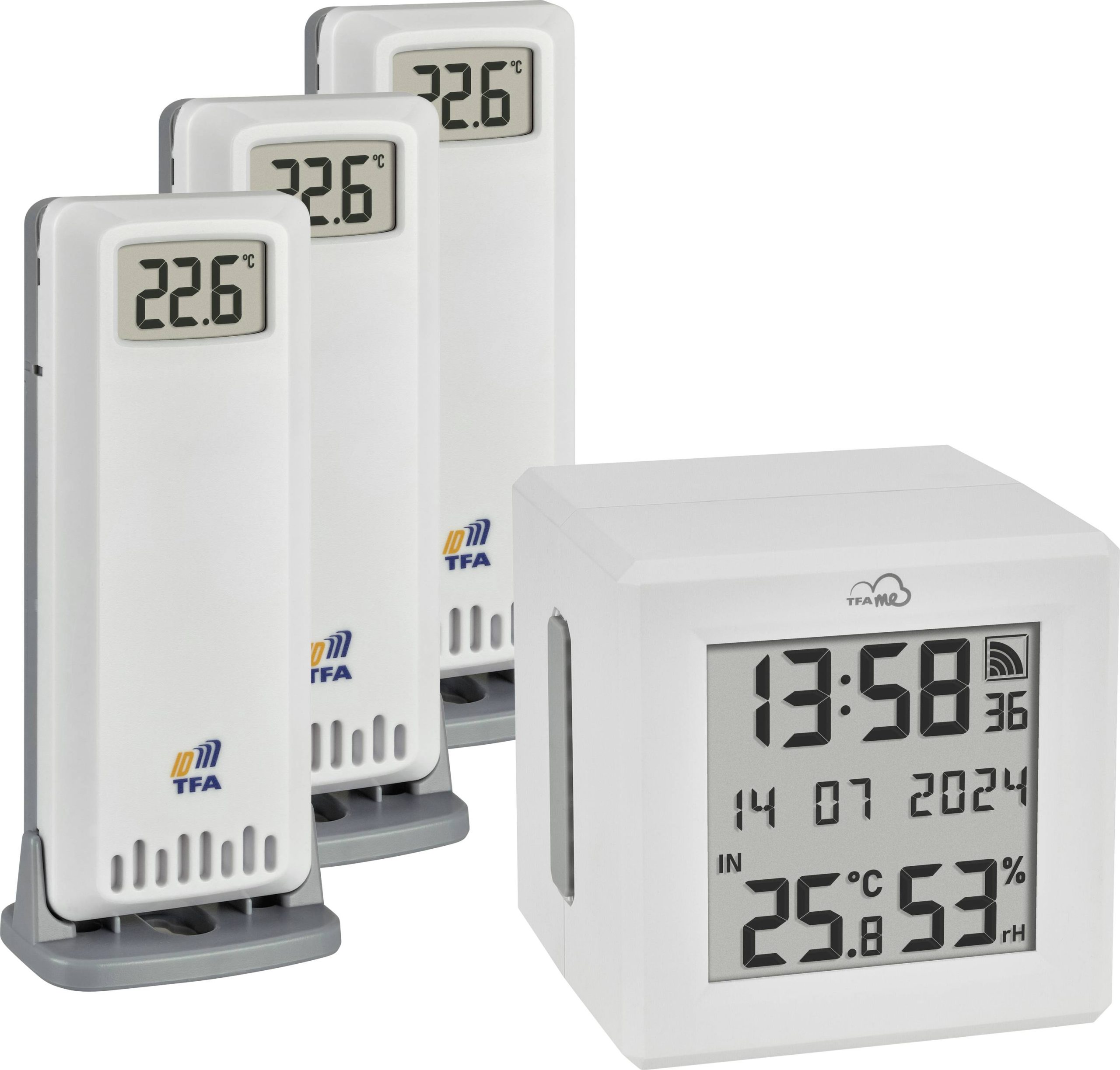 TFA Dostmann TFA.me Starter Set Thermo-hygromètre radiopiloté blanc 35.8113.02